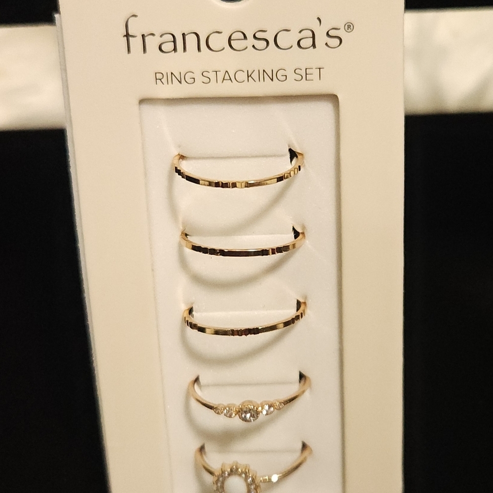Francesca's Collections Gold Stacking Rings Set